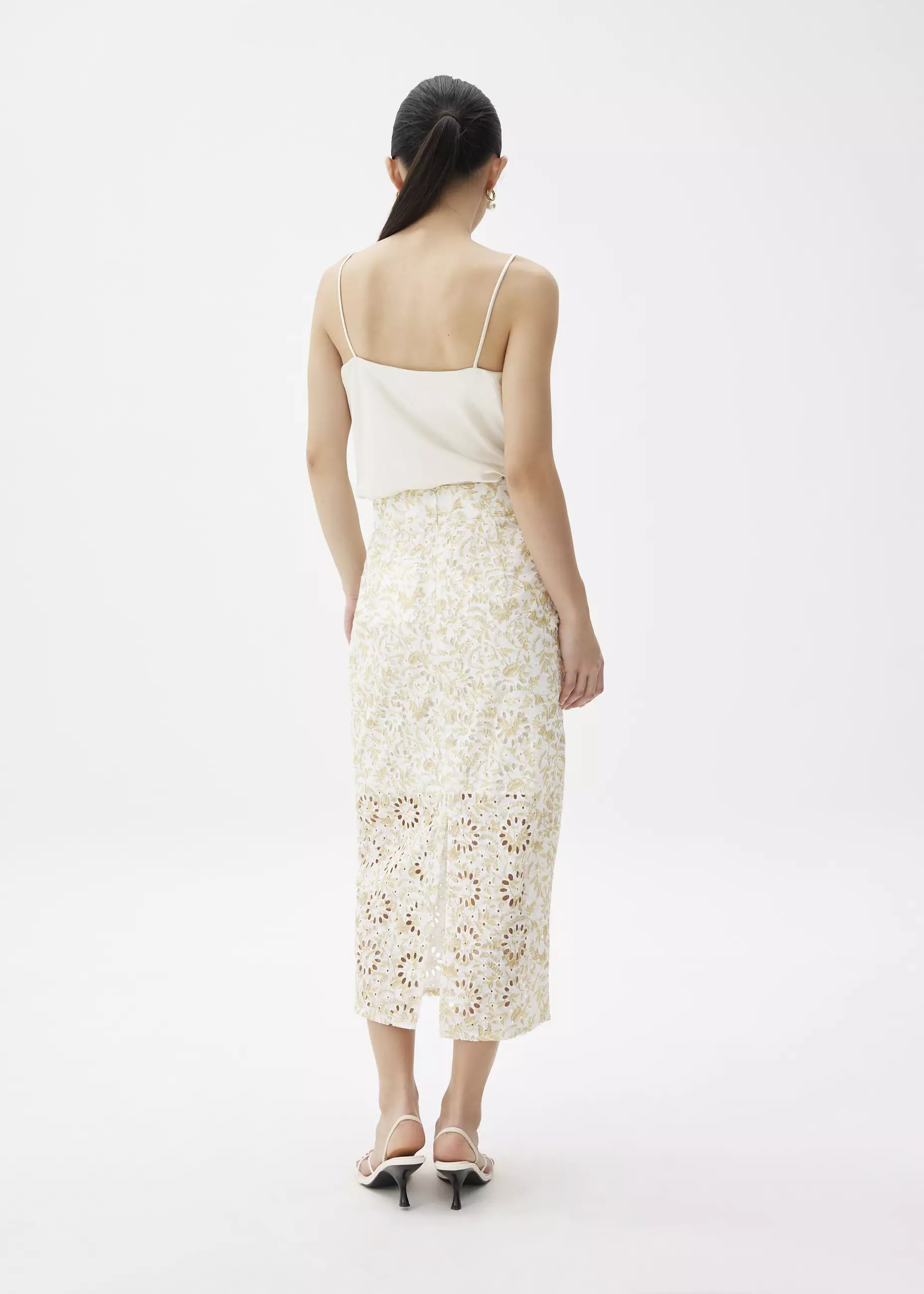 Rok Wanita - Broderie Pencil Midaxi Skirt