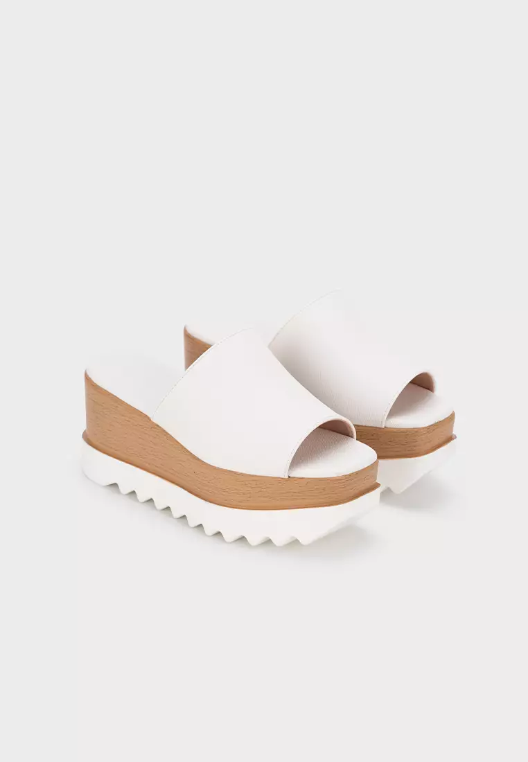 CASUAL PLATFORM WEDGE HEEL SLIDE