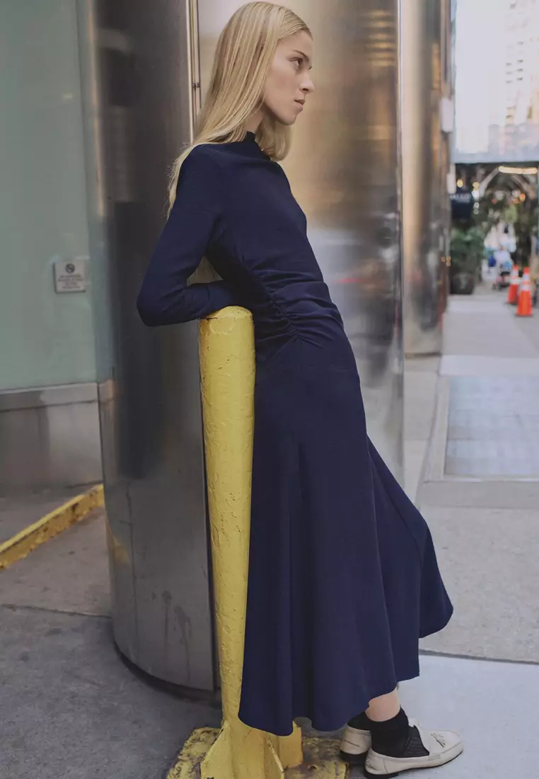 Asymmetrical Pleated Dress