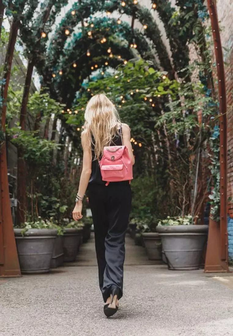Coco R Quilting Backpack Pink SM