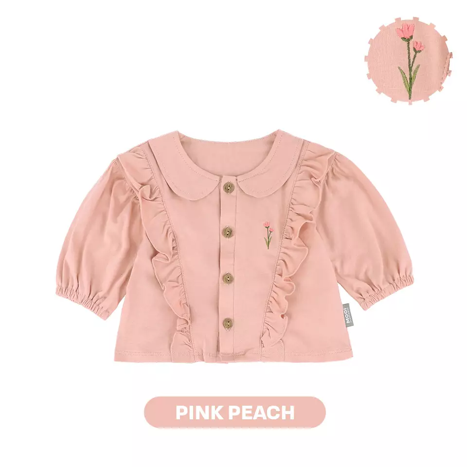 Mooi Atasan Anak Perempuan Wendy Top - Pink Peach