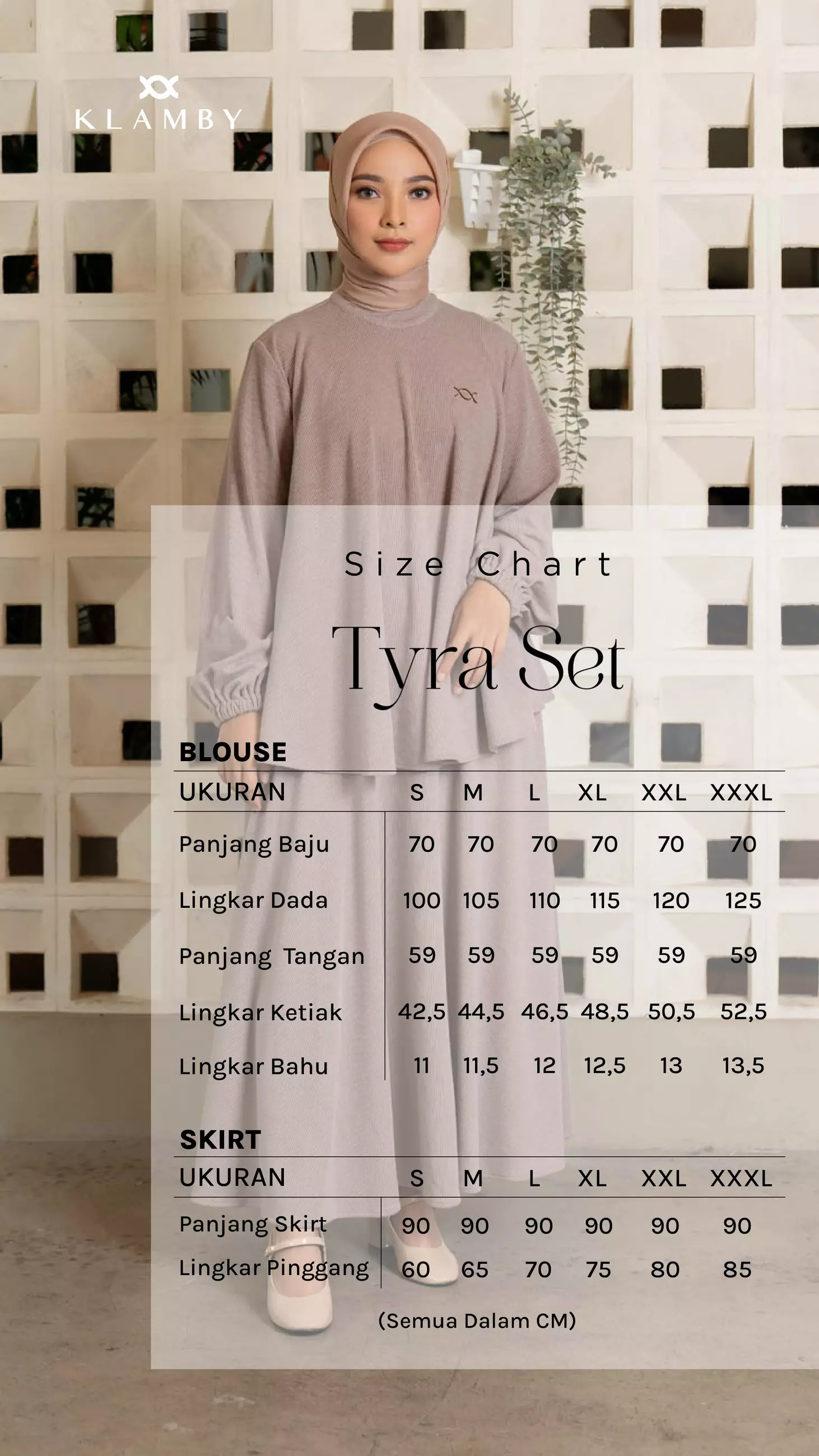 Klamby - Tyra Blouse & Skirt Set Matcha Latte