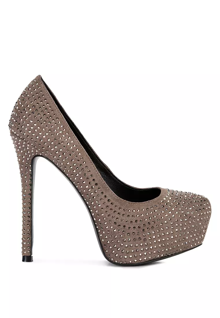 Pumps taupe suede sale