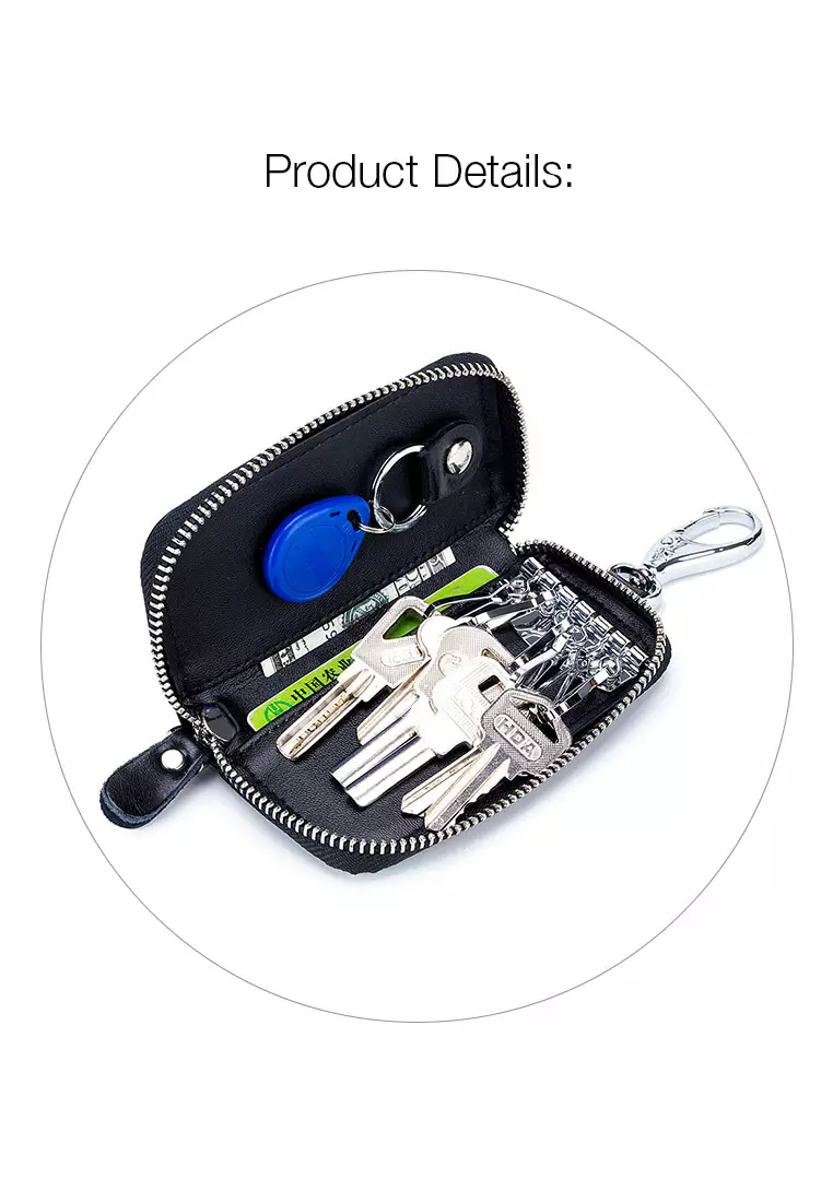 Multi Purpose Cow Leather Zipped Key Case JW AN-985