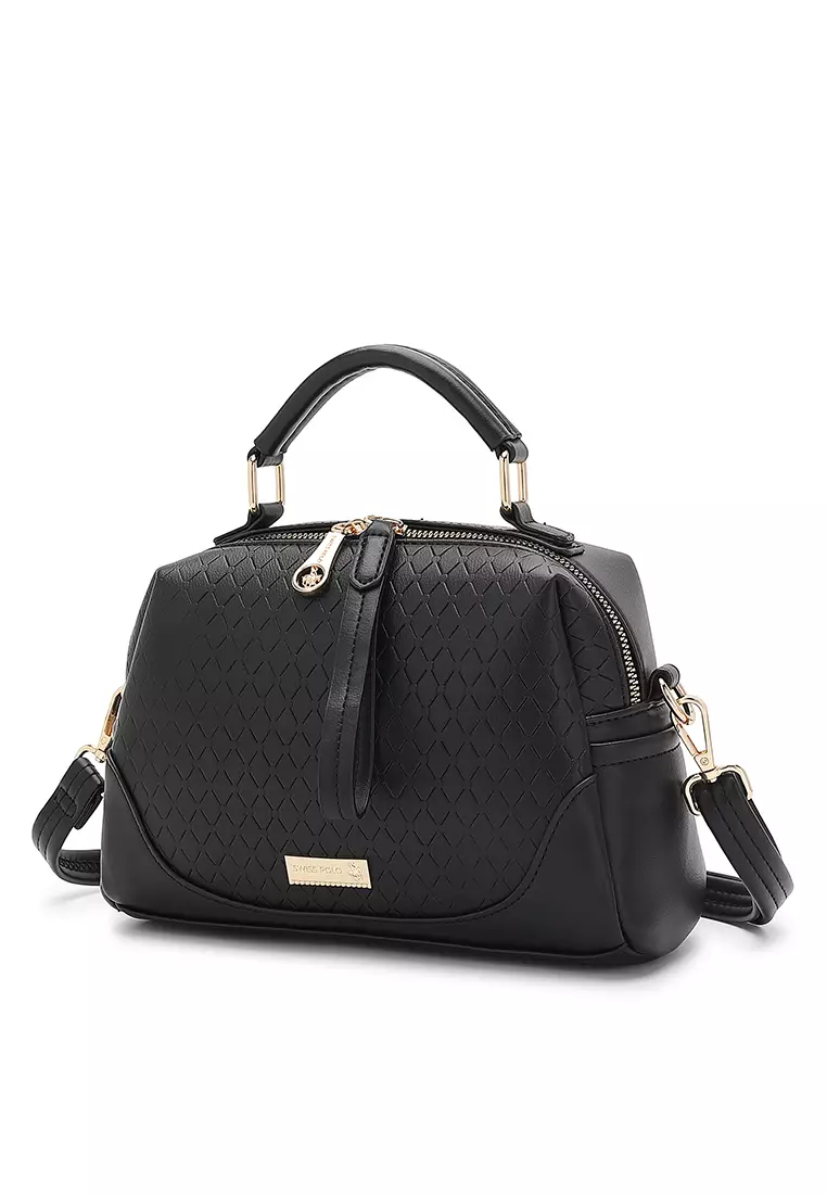 Women's Top Handle Bag / Sling Bag / Crossbody Bag - Black