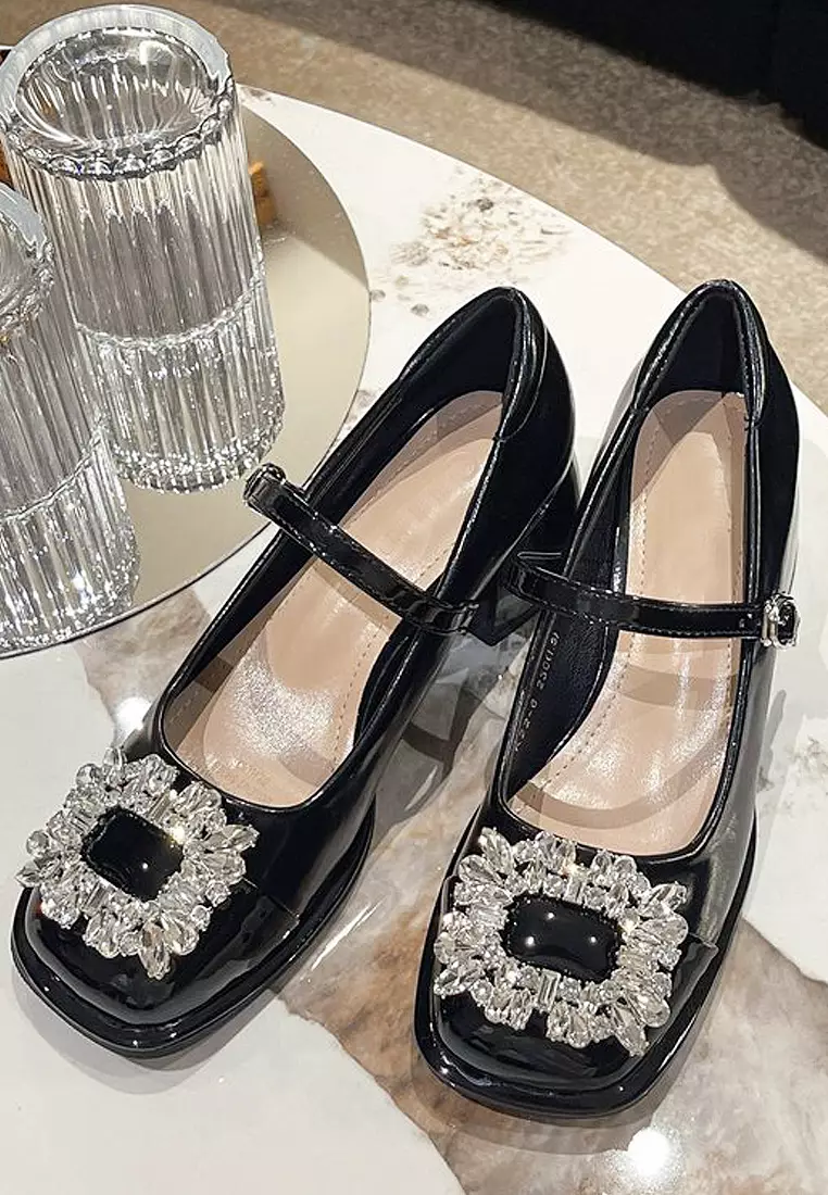 Buy Twenty Eight Shoes VANSA Rhinestone Buckle Shinny Patent Mary