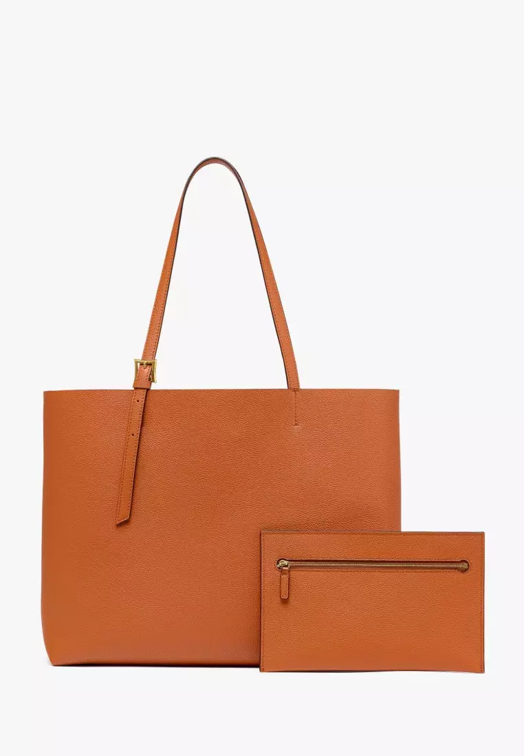 Himmel Shopper in Embossed Logo Leather