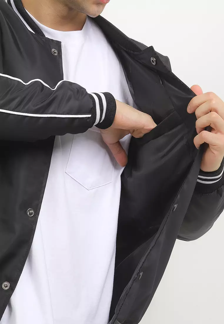 BULFARO Jaket Bomber Varsity Salvatore - Black