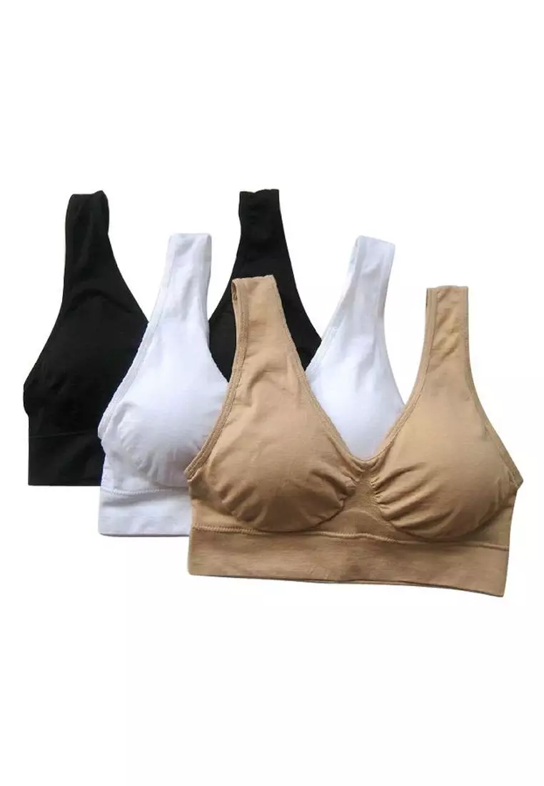 Buy YSoCool Seamless Wirefree Yoga Bra with Removable Pads Set of 3 Pcs  Online