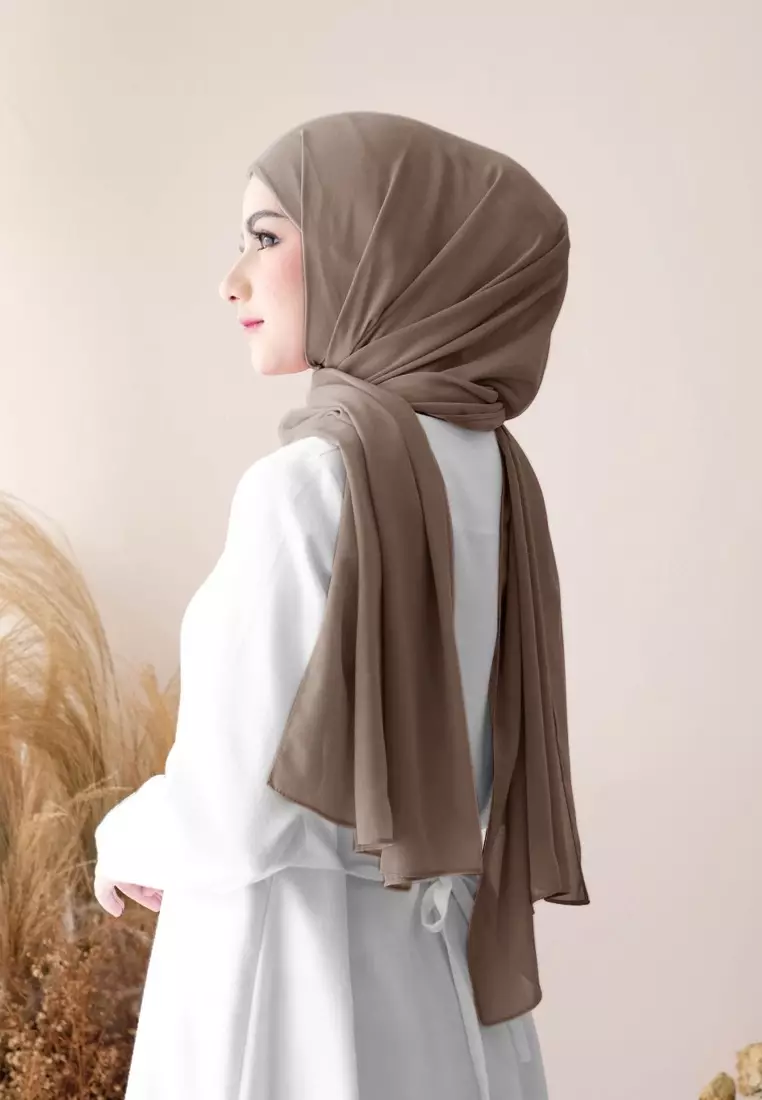 Pashmina Inner Instan 2in1 Ceruty Baby Doll - Nutella
