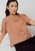 Julia Owers brown Baju Blouse Wanita AYAKO - Coklat muda 35CE6AAB16E410GS_5