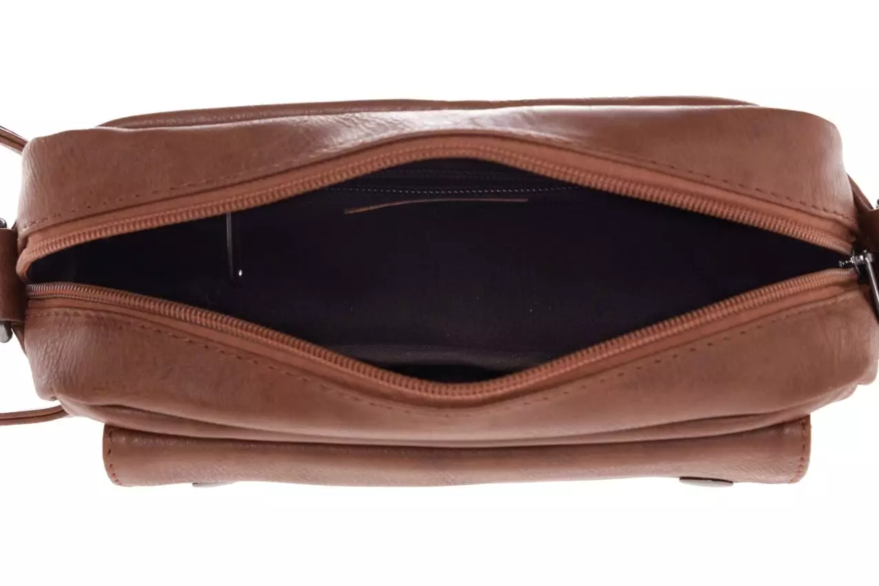 Distressed Leather Pouch Bag