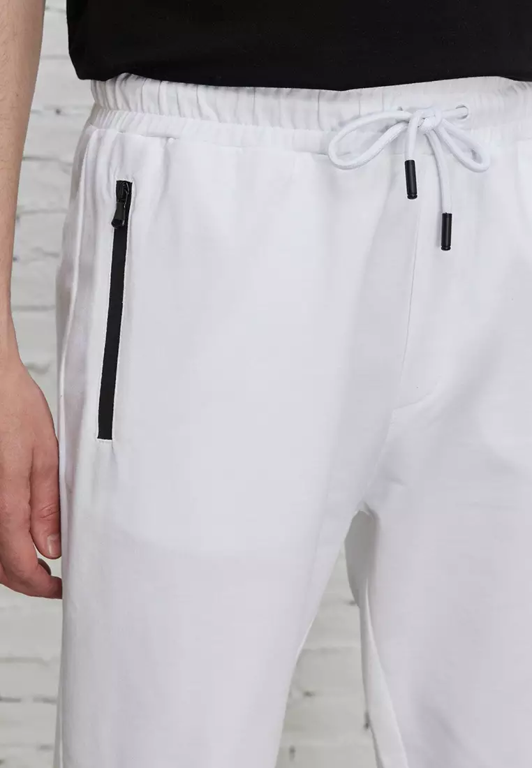 White sweatpants mens discount