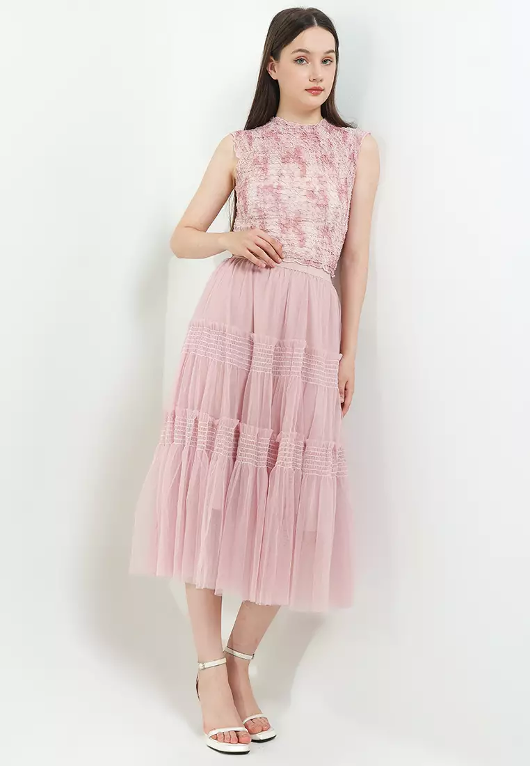 Crinkle Mock Neck Tanktop