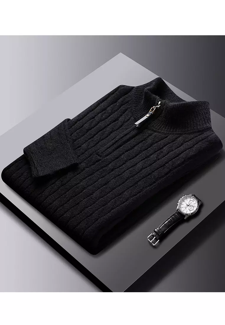 Stand Collar Knitted Sweater BD8511