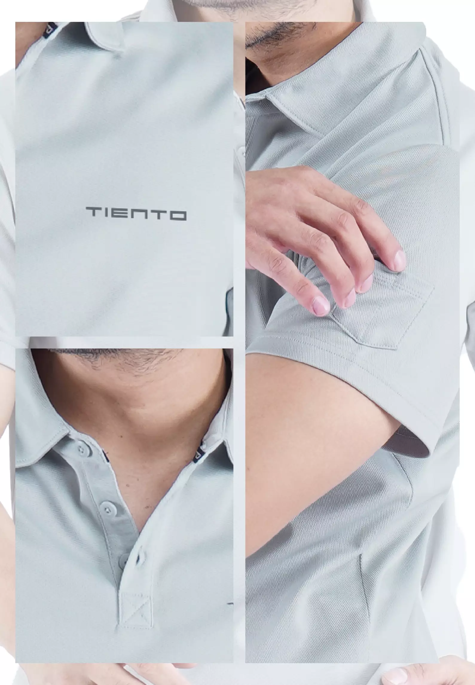 Tiento Baju Golf Pria Polo Shirt Pakaian Olahraga Lengan Pendek Kaos Kerah Pique