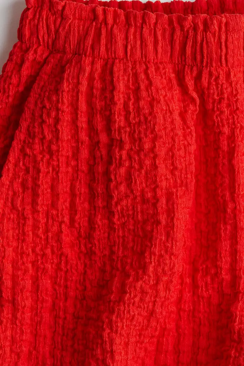 Crinkled jersey shorts