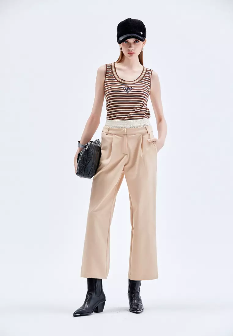 Brown Stripe Tank Top