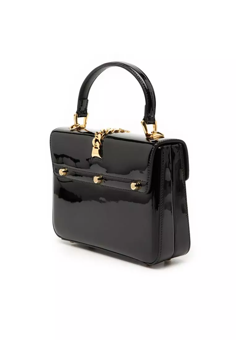 Pre-Loved Gucci Mini Patent Sylvie 1969 Top Handle Bag