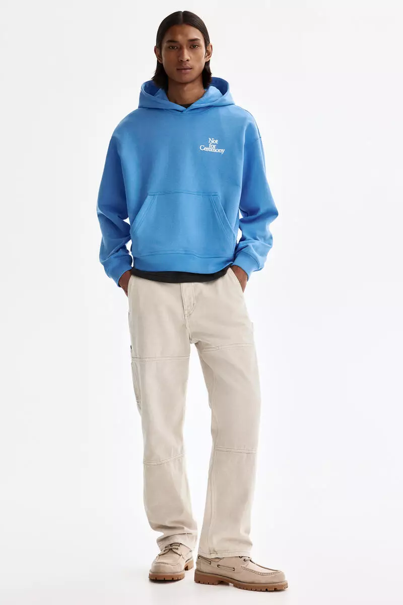 Loose Fit Motif-detail hoodie