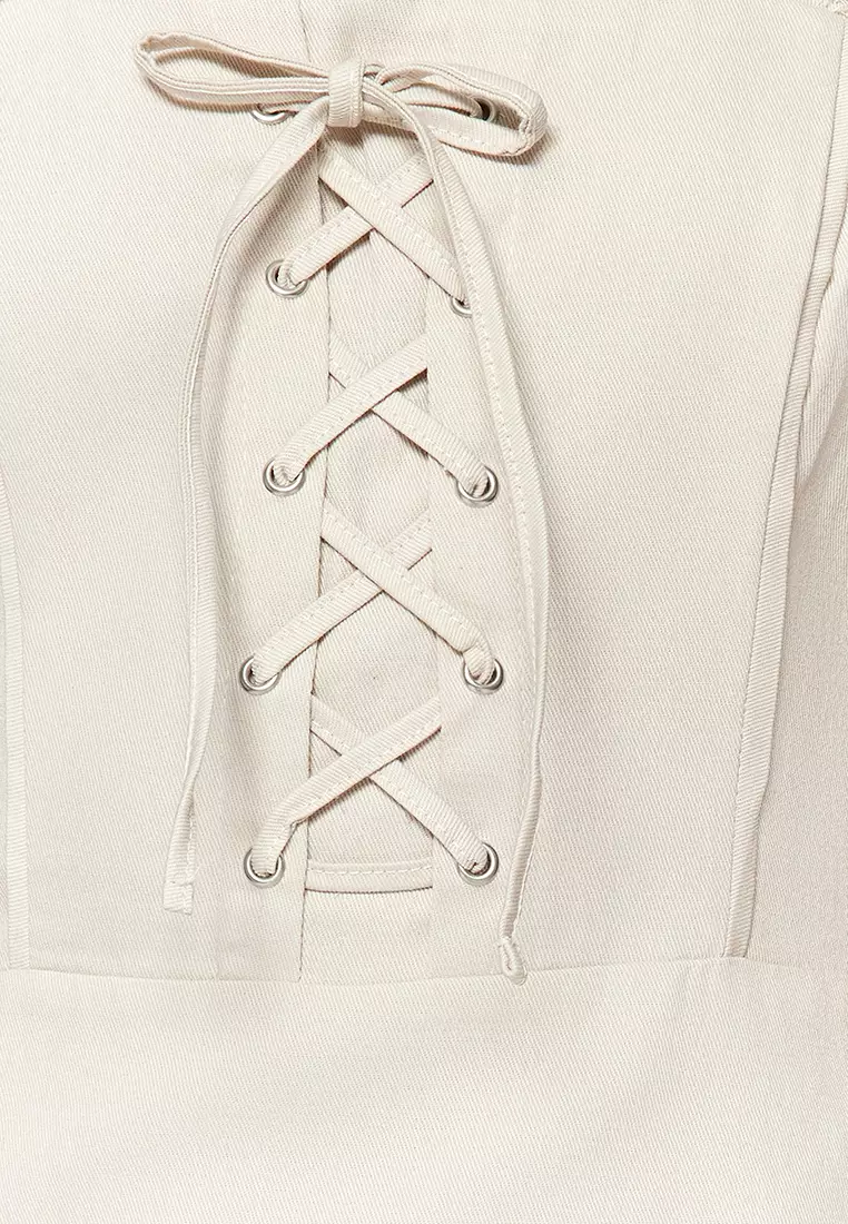 Lace-Up Detailed Dress