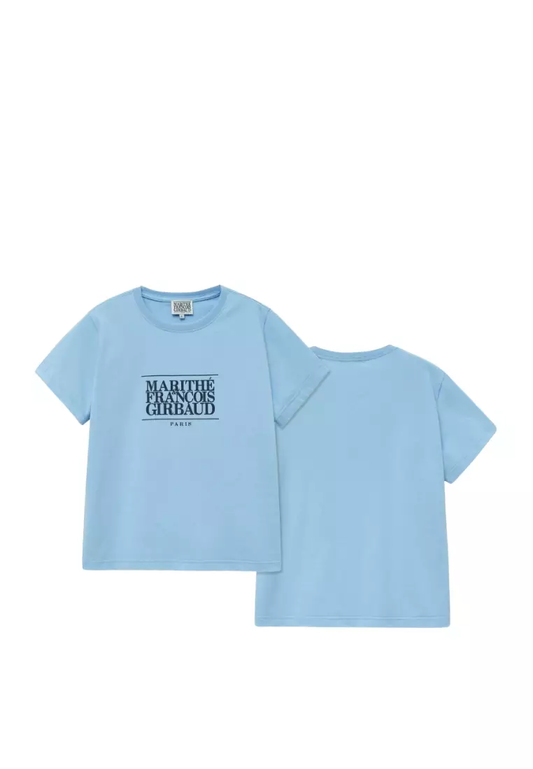 ★Marithe + Francois Girbaud★ I LOVE MFG TEE sky blue MFG45 🏷️ MARITHE FRANCOIS GIRBAUD - 經典刺繡款W CLASSIC LOGO