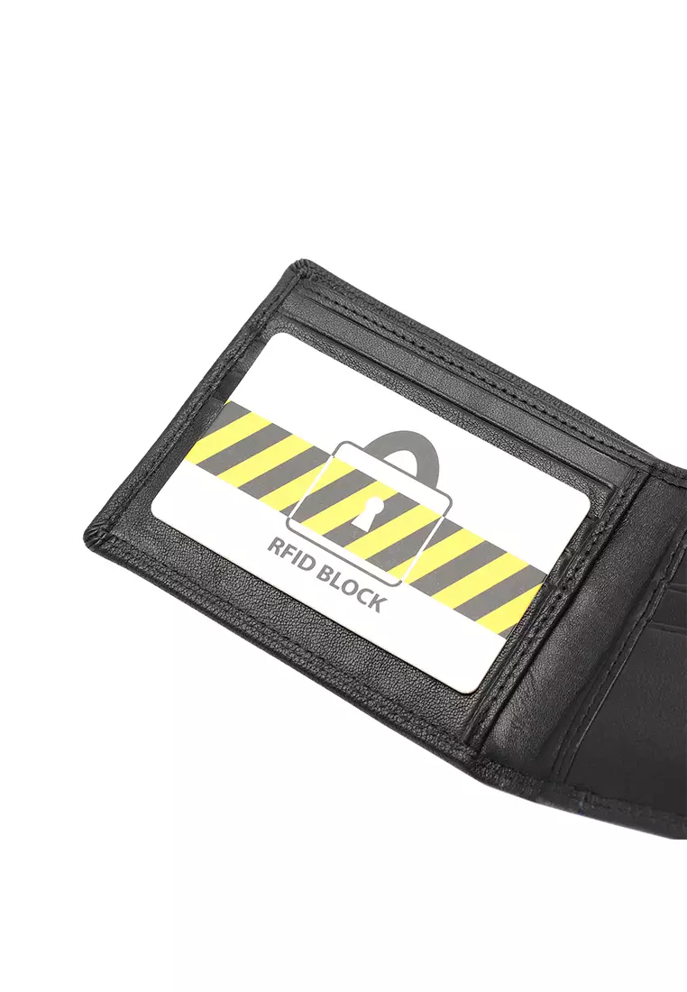 Gift Set - Leather RFID Wallet + 35mm Automatic Buckle Belt - Black