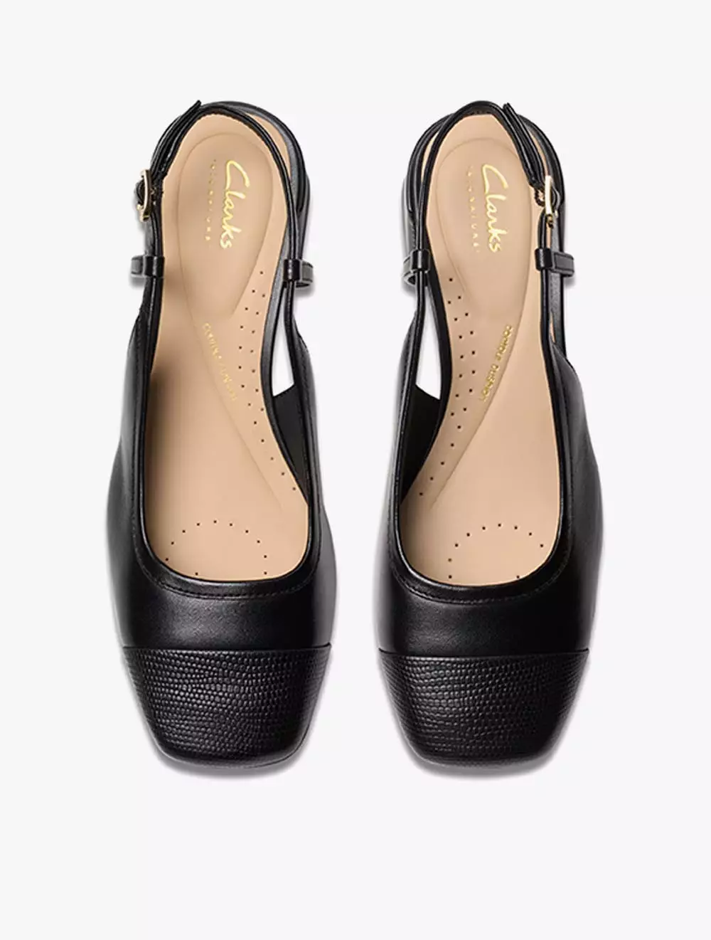Clarks Nyta45 Sling Black Combi Lea