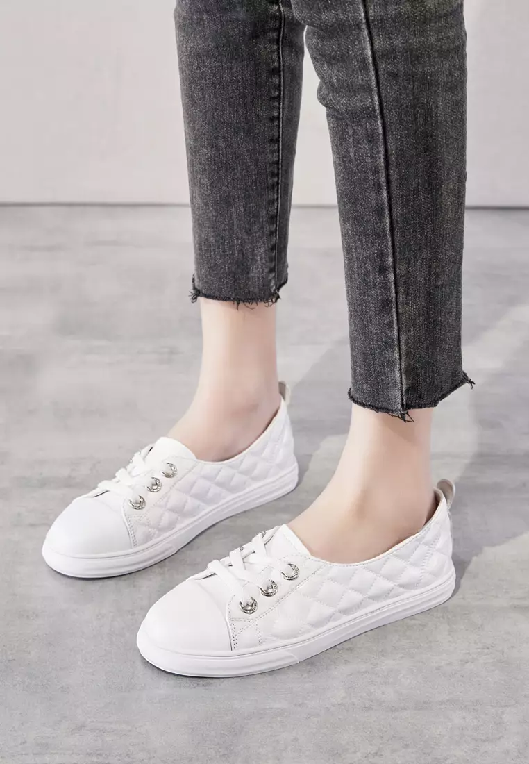 Embossed Lamb Leather Sneakers RX2128