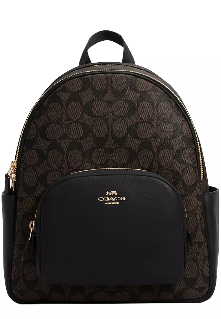 Buy Coach Coach Court Backpack Bag In Signature Canvas in Brown