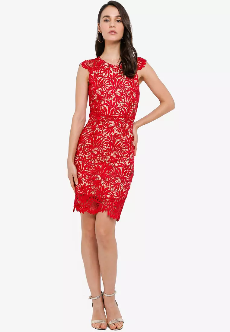 Buy Megane Red Romance Deysi Full Lace Dress 2024 Online ZALORA