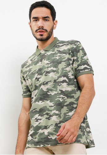 Giordano multi Men's Camouflage Polo Shirt 6F4BDAA6166DE0GS_1