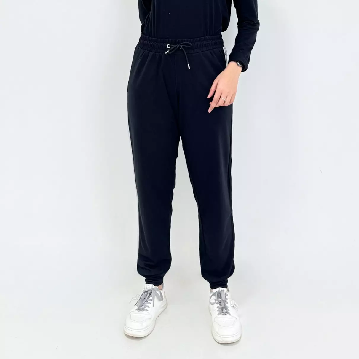 Jogger Running Pants Raisa HITAM Celana Panjang Olahraga Wanita