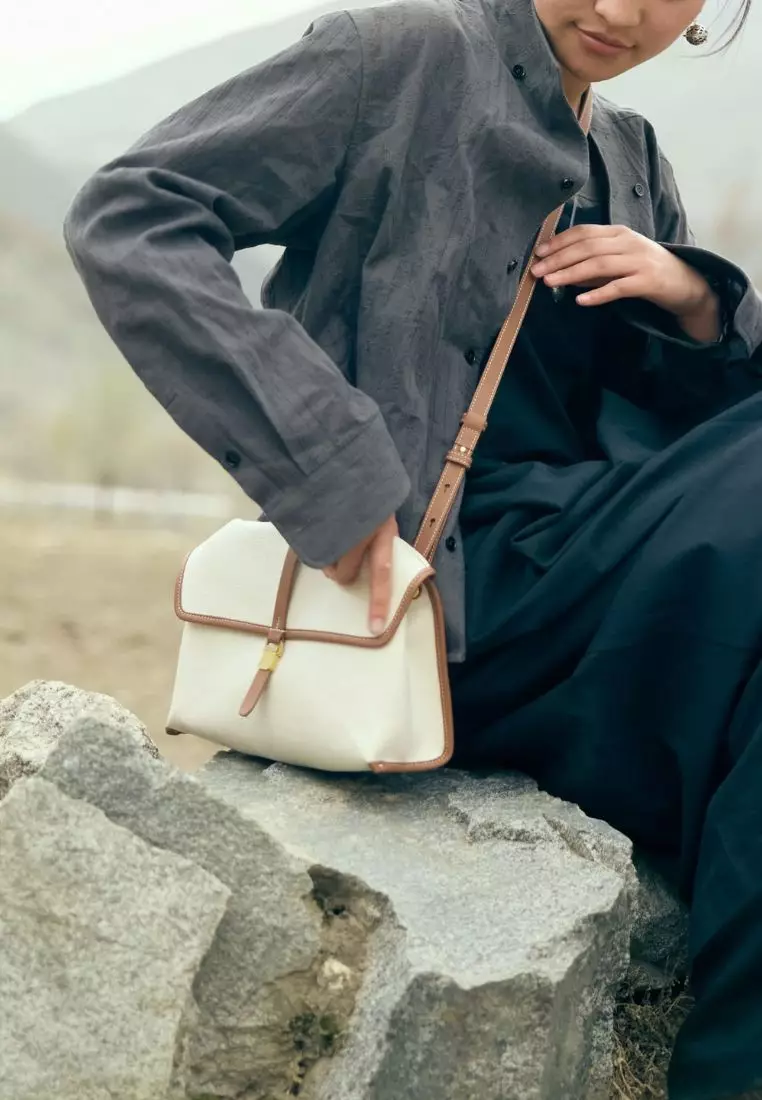 Small Shan Satchel Bag - Canvas