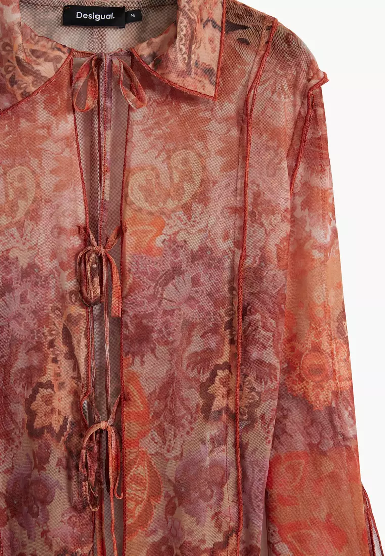 Chiffon T-shirt with bows