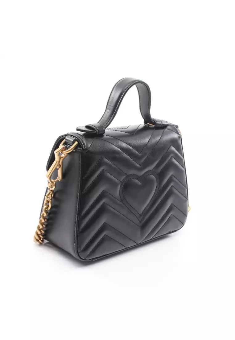Gucci marmont top handle black shop