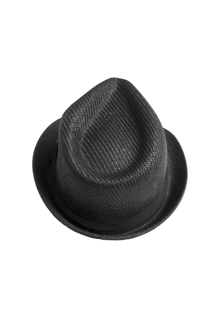 Topi fedora cowboy hat fedora ratan black houseofcuff