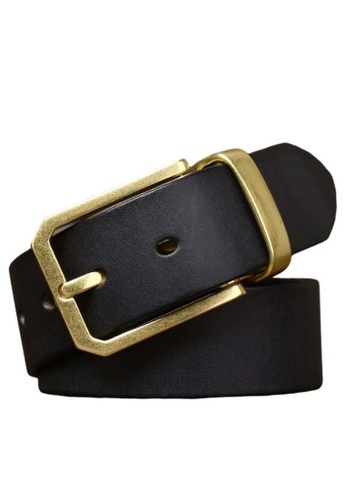 Twenty Eight Shoes black Copper Needle Buckle Grain Leather Belt CP345 93A35ACDC05DDDGS_1