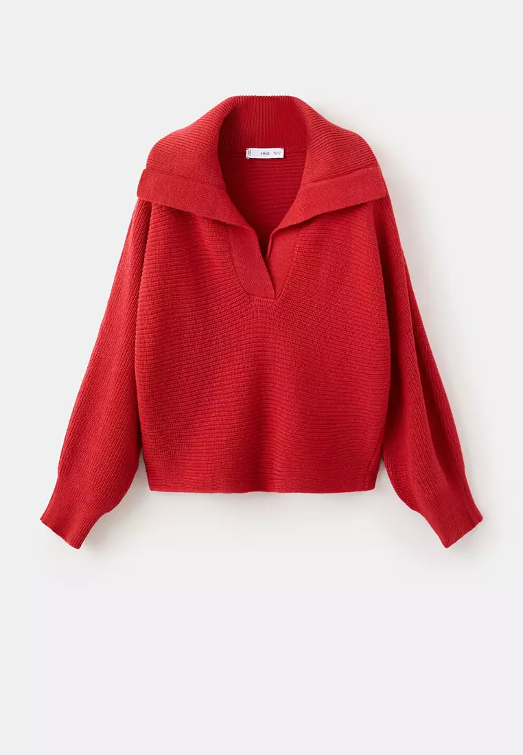 Jual Mango Polo-Neck Ribbed Sweater Original 2026 | ZALORA Indonesia