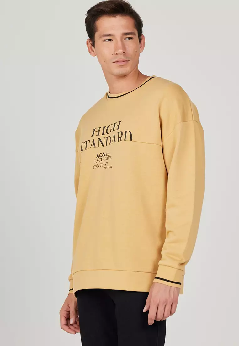 Mustard yellow sweatshirt mens new arrivals