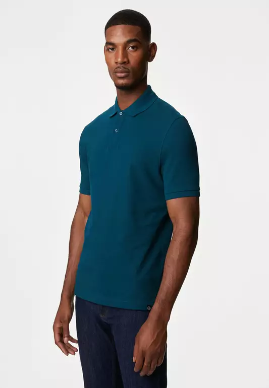 M&S Collection 2 Pack Pure Cotton Polo Shirts