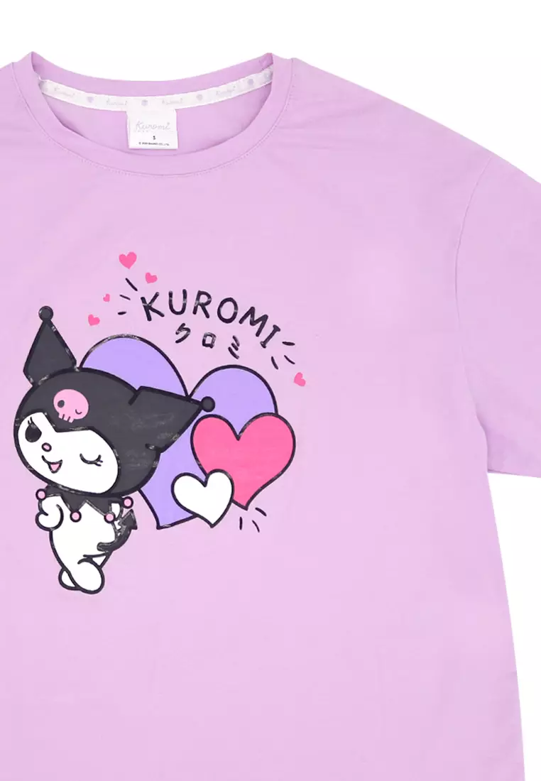 Ladies Licensed Kuromi Heart T-Shirt