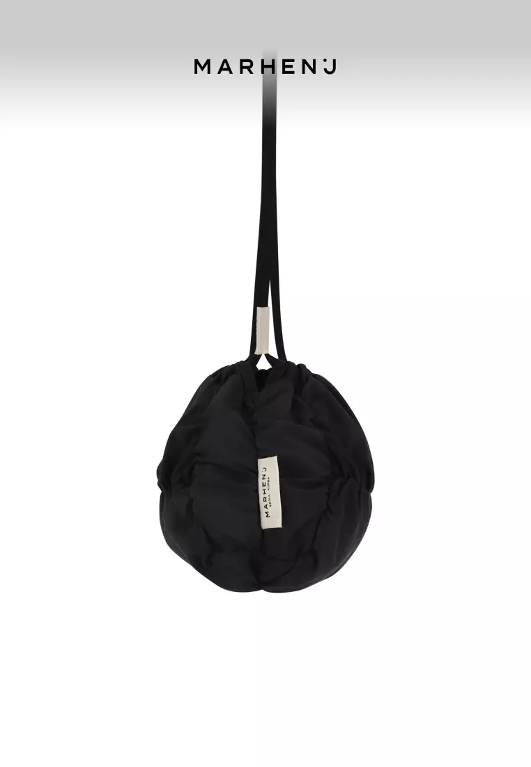 POPCORN BALL Nylon Crossbody Bag Black
