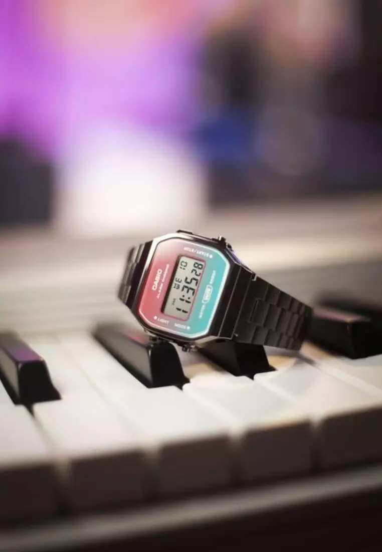 Vintage Digital Watch A168WERB-2A Stainless Steel Band Unisex Watch