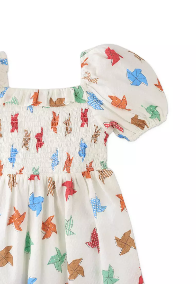 Girls Daria Dress In Pinwheel Print
