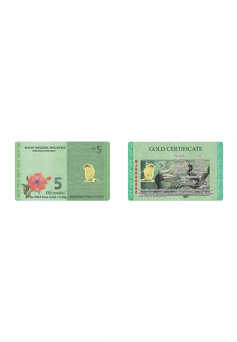 5G系列 999.9/24K足金 令吉系列卡片 (0.2克)