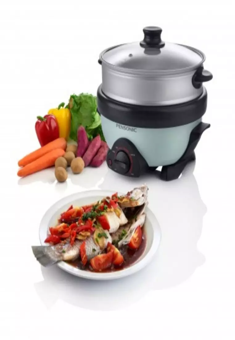 COD] 4L Electric Cooker Multi Mini Electric Cooker Non-Stick Pot Hot Pot  Cooker 2 Layer Electric Pot