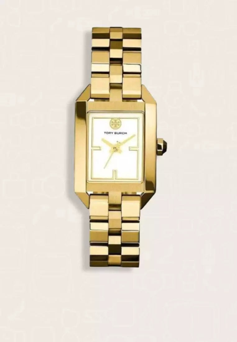 Jam Tangan Wanita Tory Burch Dalloway Stainless Steel Gold