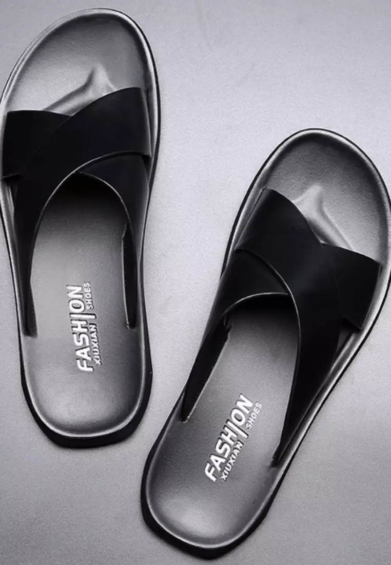 VANSA Simple Leather Sandals VSM-S9006