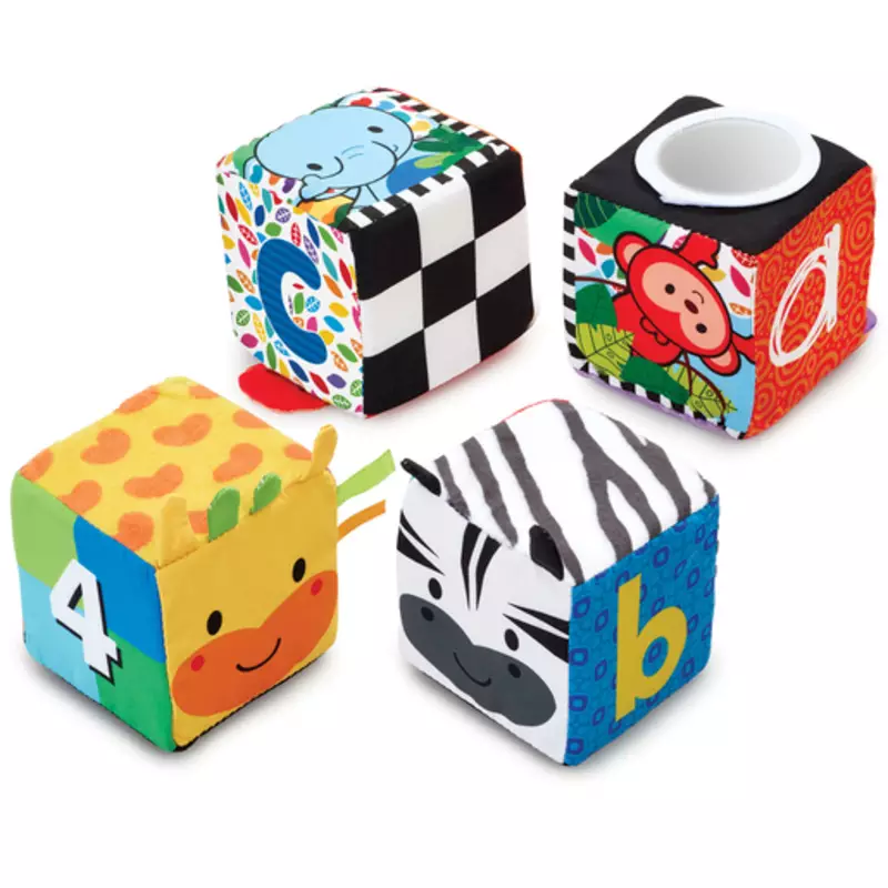 Addo Little Lot Soft Stacking Blocks - Mainan Edukasi Sensorik Balok Susun Lembut Anak Bayi